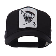 Skull and Choppers Embroidered Military Patched Mesh Cap