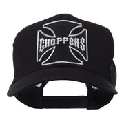 Skull and Choppers Embroidered Military Patched Mesh Cap