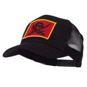 Skull and Choppers Embroidered Military Patched Mesh Cap