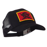 Skull and Choppers Embroidered Military Patched Mesh Cap