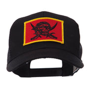 Skull and Choppers Embroidered Military Patched Mesh Cap