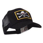 Skull and Choppers Embroidered Military Patched Mesh Cap