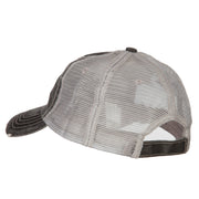 Skull Spade Heat Transfer Designed Low Profile Cotton Mesh Cap