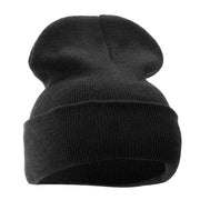 12 Inch Solid Long Beanie Made in USA