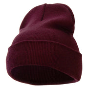 12 Inch Solid Long Beanie Made in USA