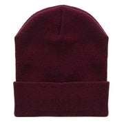 12 Inch Solid Long Beanie Made in USA