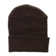 12 Inch Solid Long Beanie Made in USA