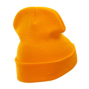 12 Inch Solid Long Beanie Made in USA