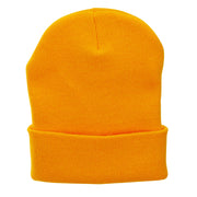 12 Inch Solid Long Beanie Made in USA