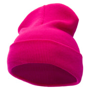 12 Inch Solid Long Beanie Made in USA