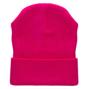 12 Inch Solid Long Beanie Made in USA