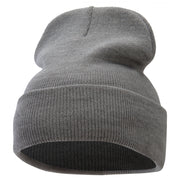 12 Inch Solid Long Beanie Made in USA