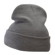 12 Inch Solid Long Beanie Made in USA