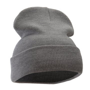 12 Inch Solid Long Beanie Made in USA