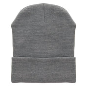 12 Inch Solid Long Beanie Made in USA