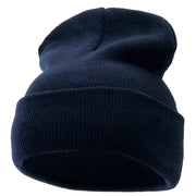 12 Inch Solid Long Beanie Made in USA