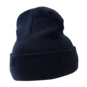 12 Inch Solid Long Beanie Made in USA