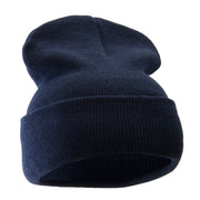 12 Inch Solid Long Beanie Made in USA