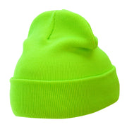 12 Inch Solid Long Beanie Made in USA