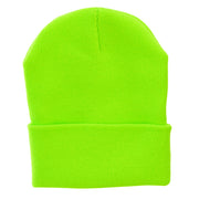 12 Inch Solid Long Beanie Made in USA