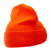 12 Inch Solid Long Beanie Made in USA