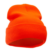 12 Inch Solid Long Beanie Made in USA