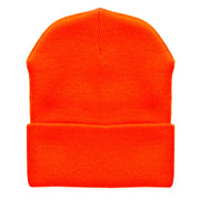 12 Inch Solid Long Beanie Made in USA