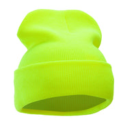 12 Inch Solid Long Beanie Made in USA