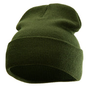 12 Inch Solid Long Beanie Made in USA