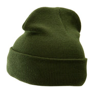 12 Inch Solid Long Beanie Made in USA