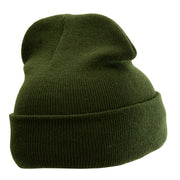 12 Inch Solid Long Beanie Made in USA