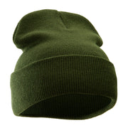 12 Inch Solid Long Beanie Made in USA