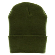 12 Inch Solid Long Beanie Made in USA