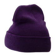 12 Inch Solid Long Beanie Made in USA