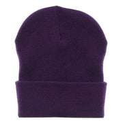 12 Inch Solid Long Beanie Made in USA