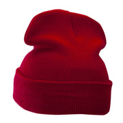 12 Inch Solid Long Beanie Made in USA