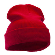 12 Inch Solid Long Beanie Made in USA