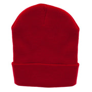 12 Inch Solid Long Beanie Made in USA