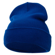 12 Inch Solid Long Beanie Made in USA