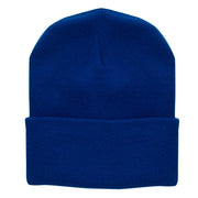 12 Inch Solid Long Beanie Made in USA