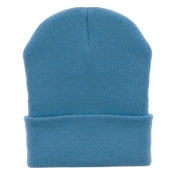 12 Inch Solid Long Beanie Made in USA