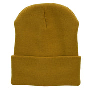 12 Inch Solid Long Beanie Made in USA