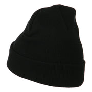 Security Embroidered Long Knitted Beanie