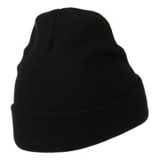 Security Embroidered Long Knitted Beanie