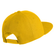 Wildflower Bouquet Embroidered 6 Panel High Profile Structured Snapback - Gold OSFM