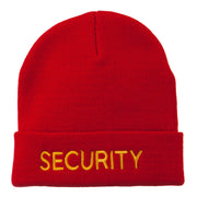 Security Embroidered Long Knitted Beanie