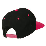 Smile Face Embroidered Two Tone Cap