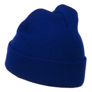 Security Embroidered Long Knitted Beanie