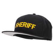 Sheriff Letter Design Heat Transfer Superior Cotton Twill Flat Bill Snapback Cap