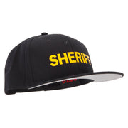 Sheriff Letter Design Heat Transfer Superior Cotton Twill Flat Bill Snapback Cap